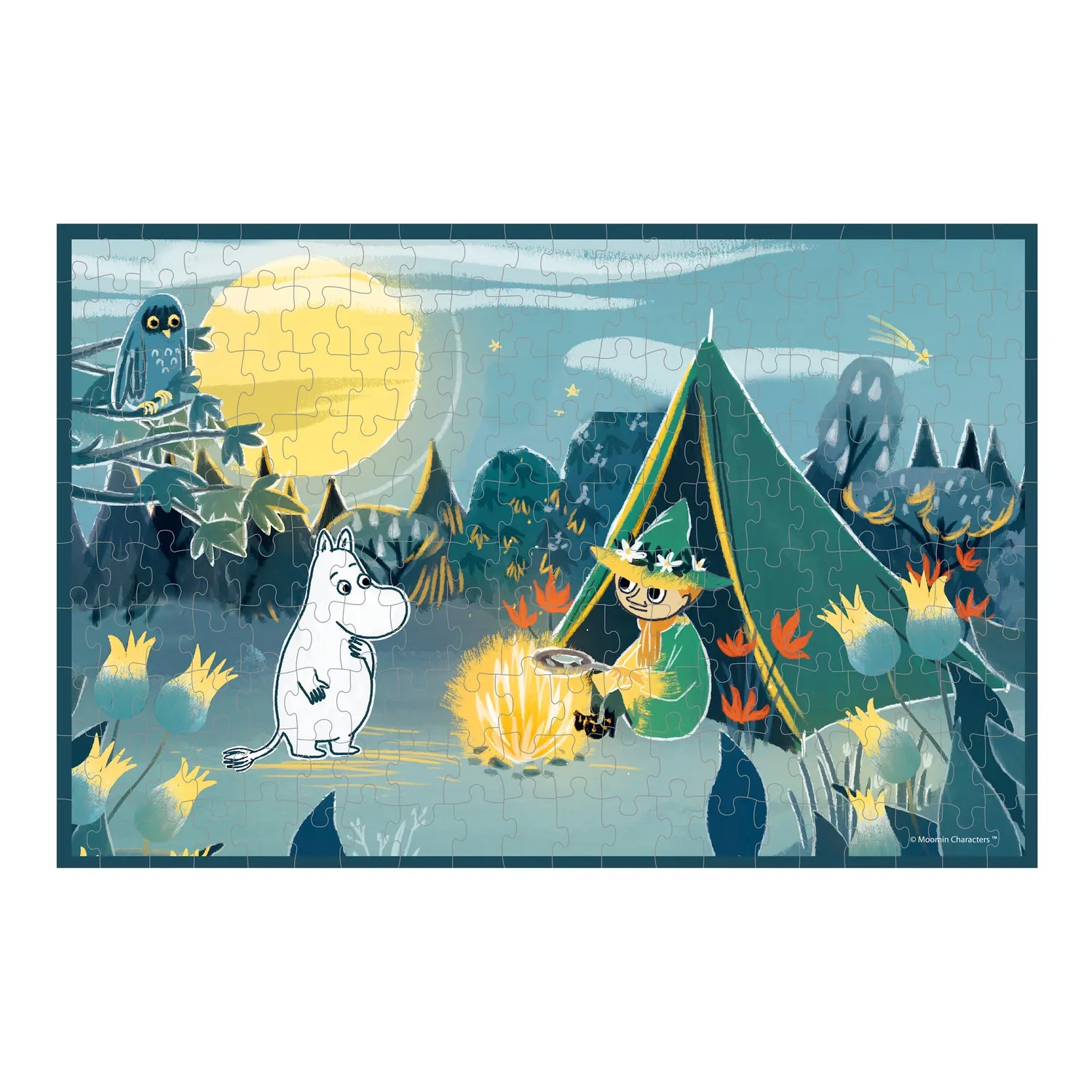 Moomintroll Campfire puzzle 200 pièces nuit étoilée
