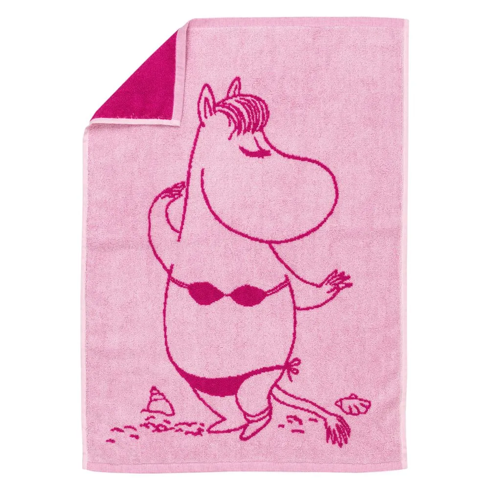 Moomintroll Snorkmaiden serviette rose coton bio