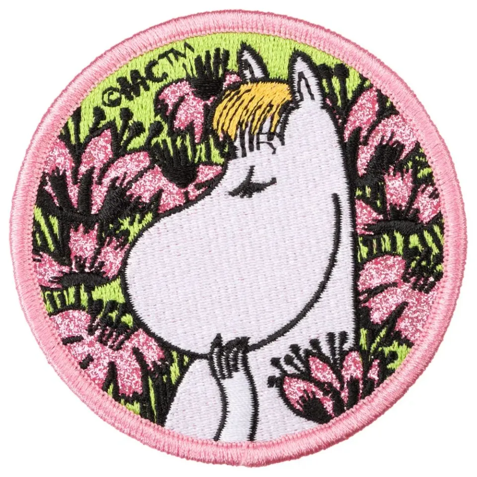 Moomintroll Snorkmaiden patch thermocollant rose 8 cm