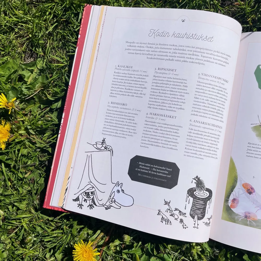 Moomintroll Pikku Myyn ötökkäkirja livre insectes finnois
