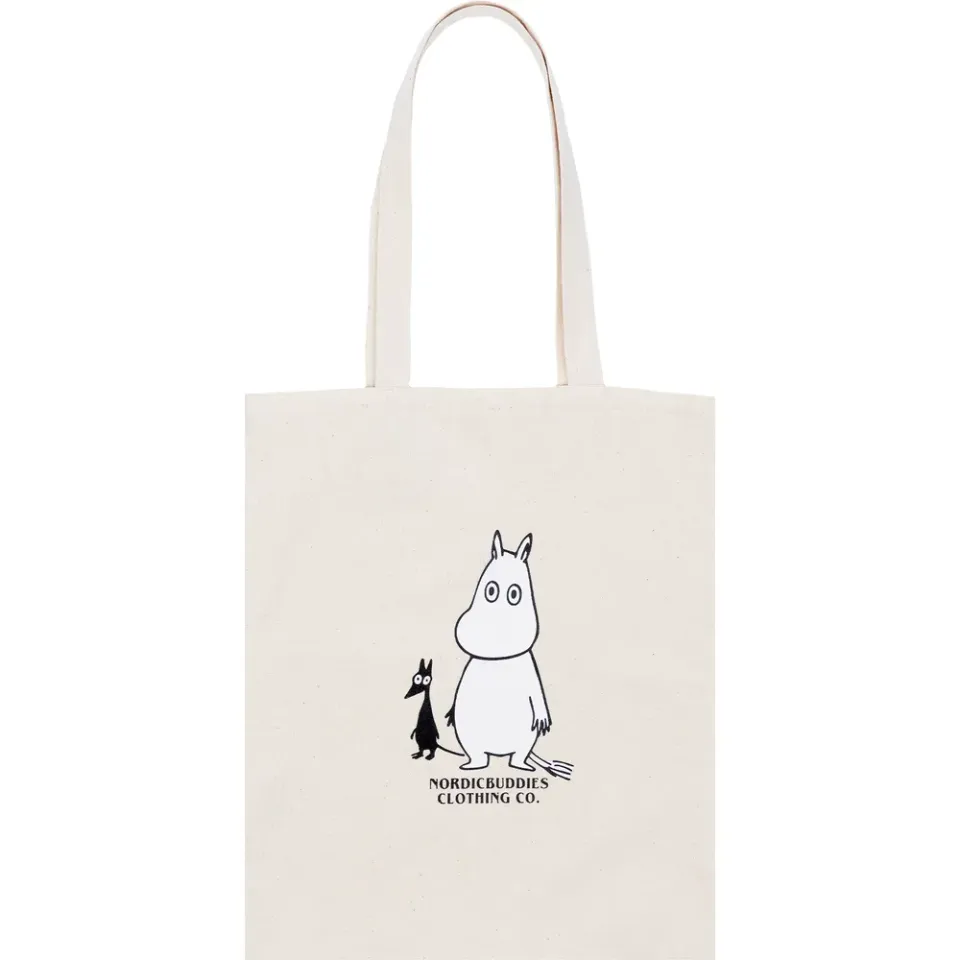 Moomintroll Surprised tote bag beige coton