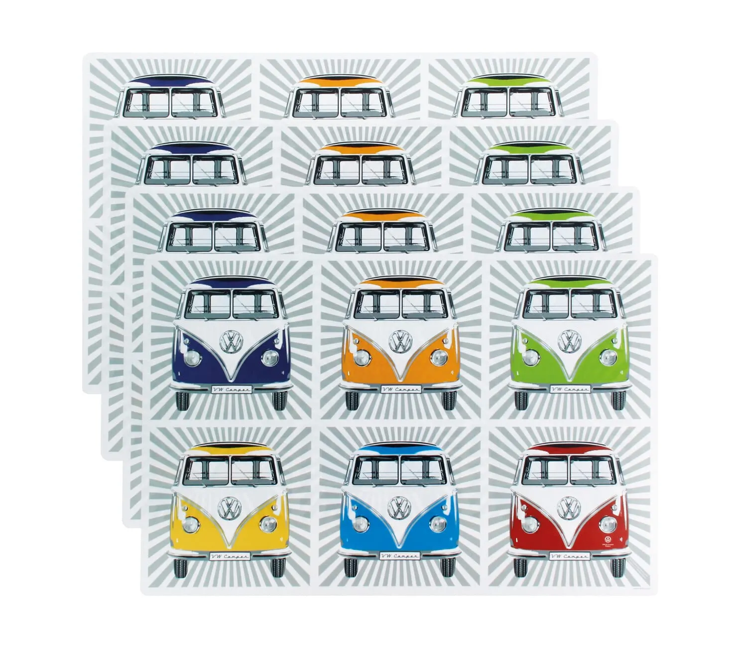 Brisa VW Collection T1 set de table lot 4 Samba Stripes