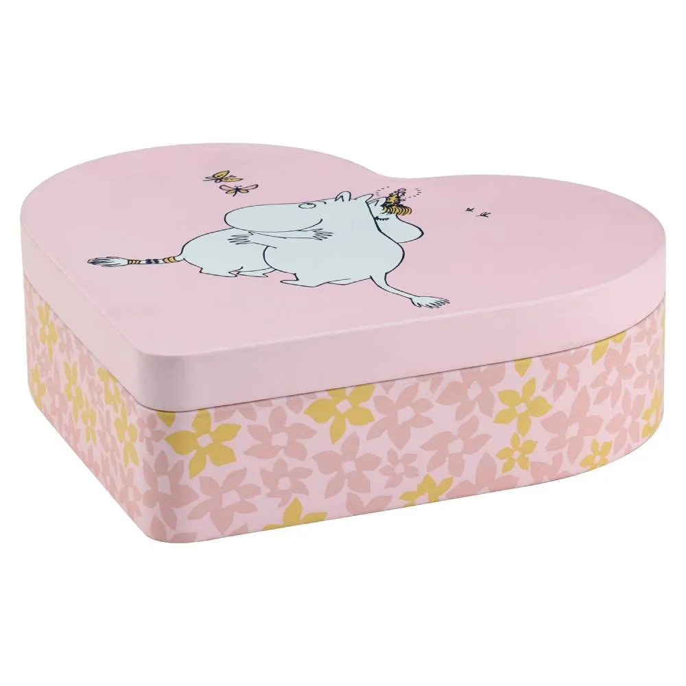 Moomintroll Hug boîte cœur rose métal