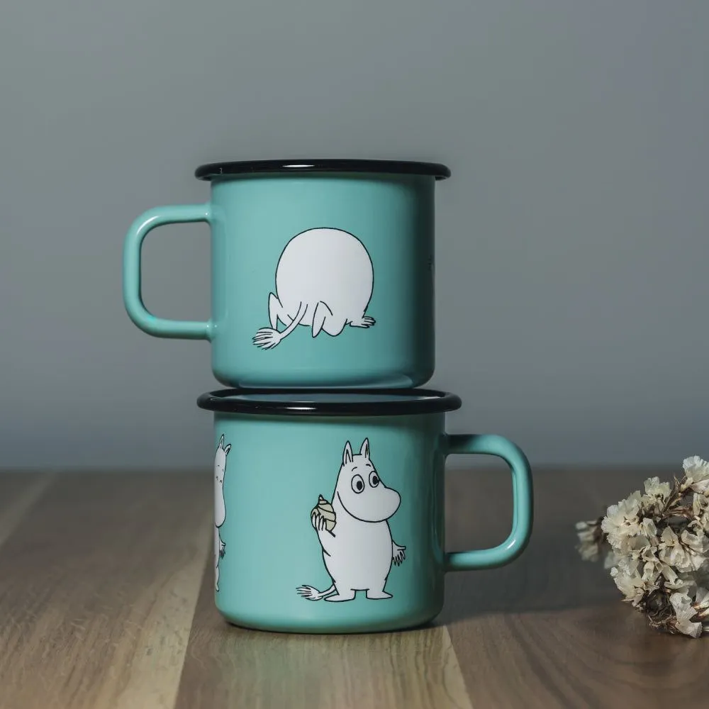 Moomintroll Retro mug émail bleu