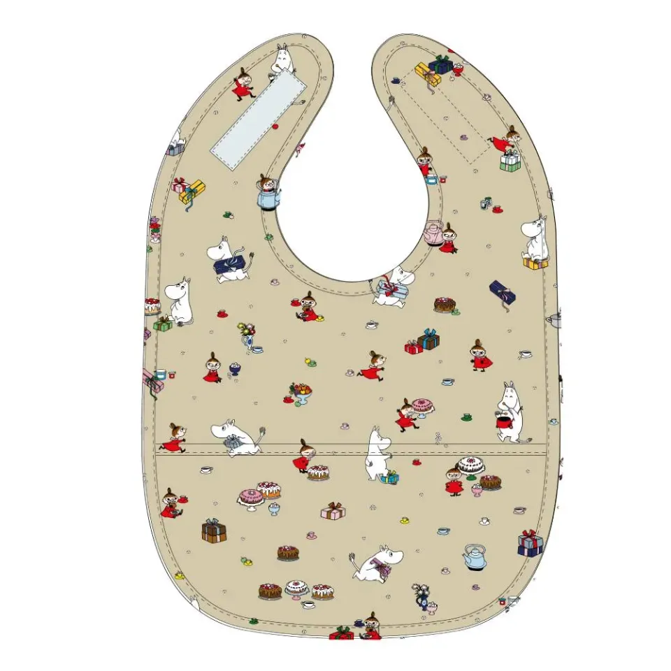 Moomintroll Moomin bavoir bébé beige poche anti-débordement