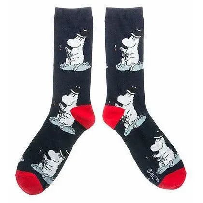 Moomintroll Moominpappa chaussettes coton bleu 40-45