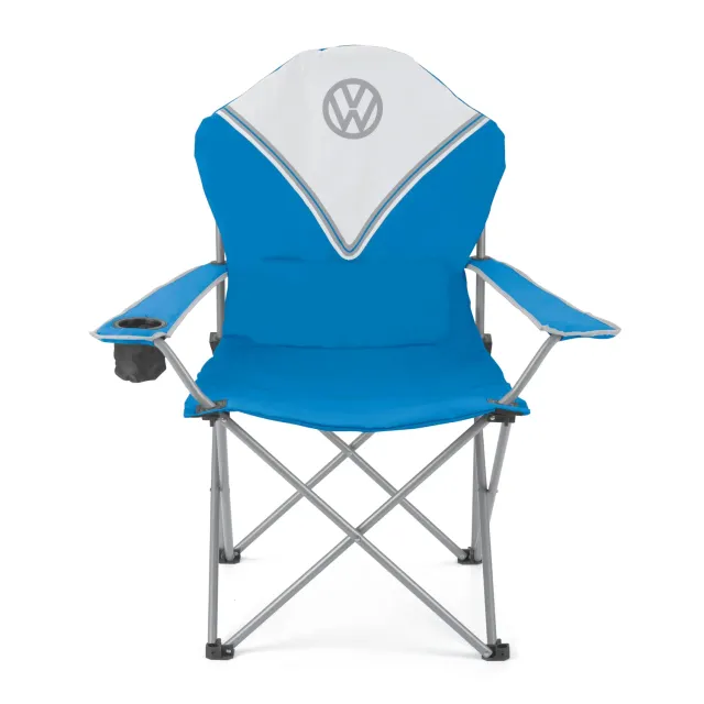 Brisa VW Collection chaise camping T1 Deluxe bleue 100 kg
