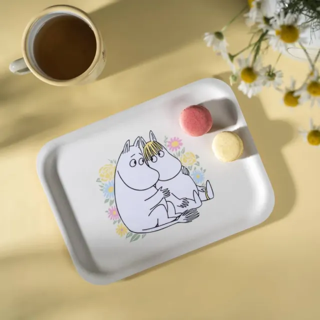 Moomintroll Flowers plateau blanc 27x20 cm