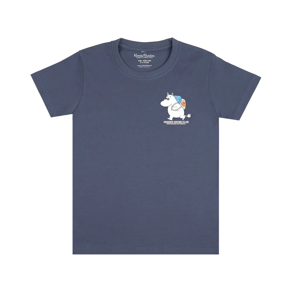 Moomintroll Angry t-shirt enfant bleu foncé coton