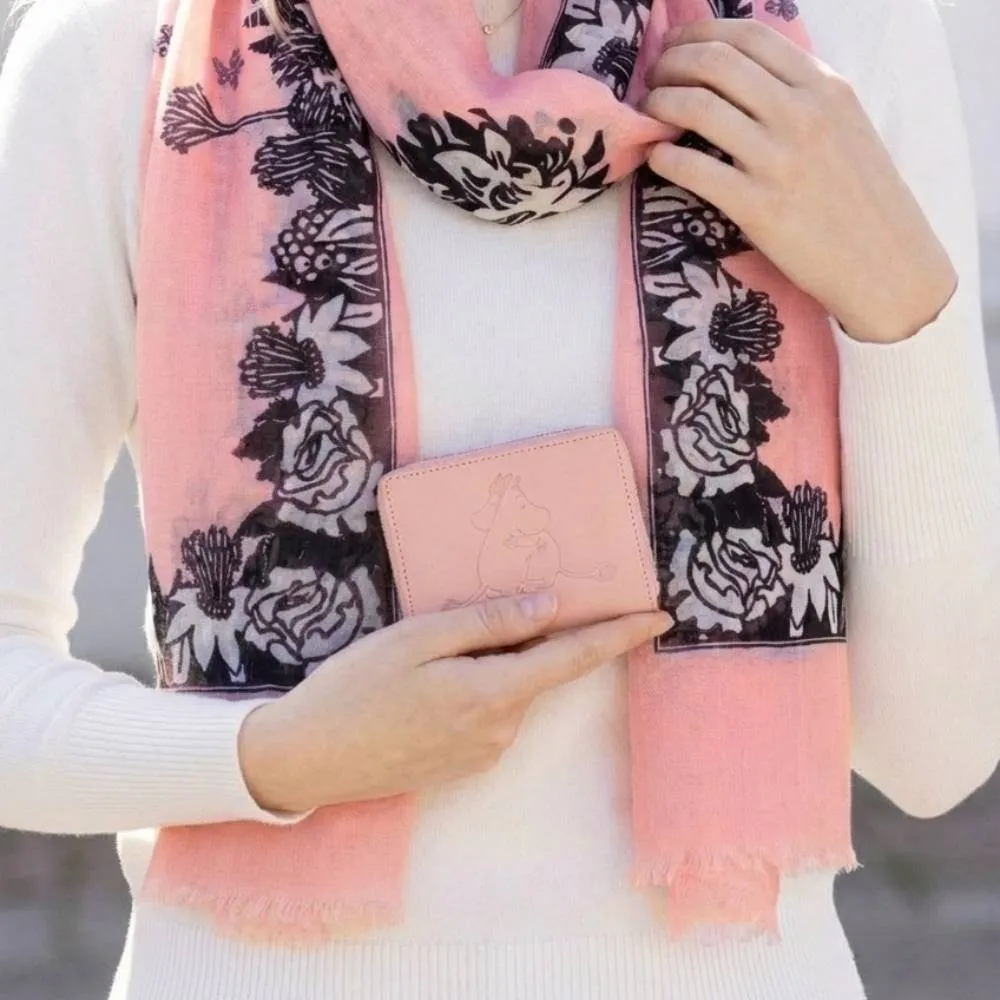 Moomintroll Hug foulard lyocell rose 70x180 cm