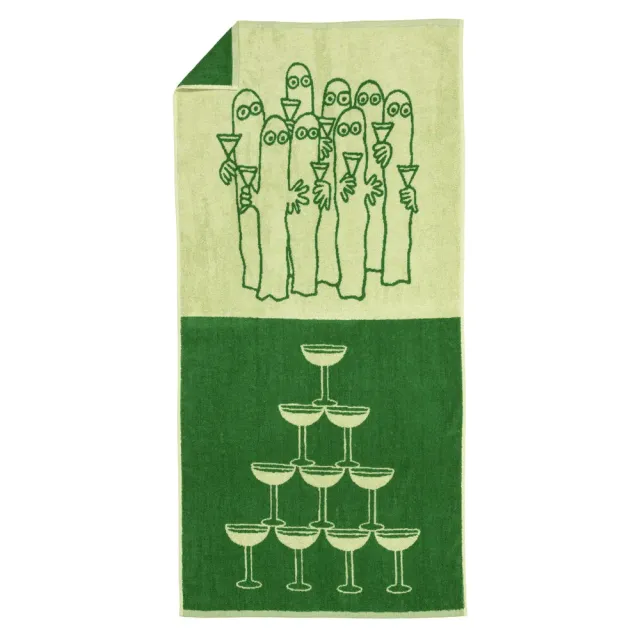 Moomintroll Hattifatteners serviette bain 70x140 verte