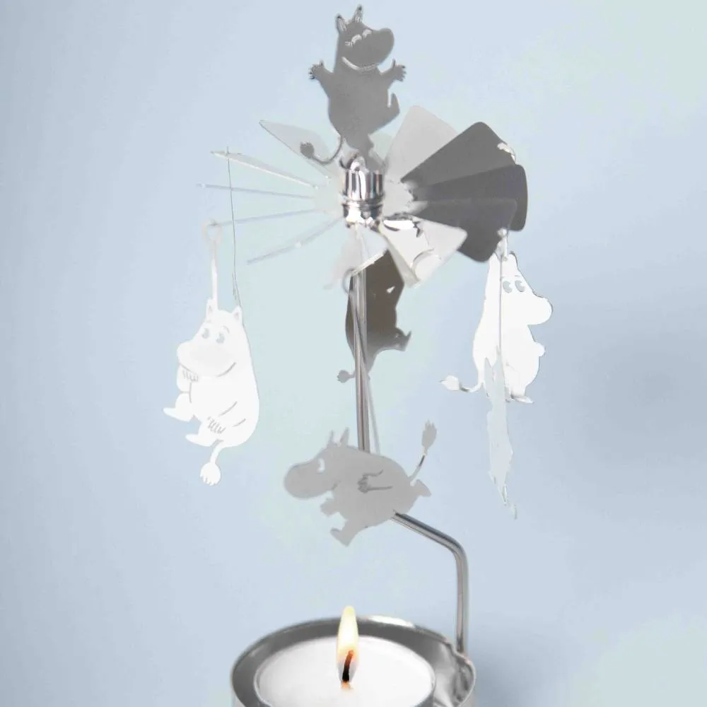 Moomintroll Bougeoir Rotatif Argenté 16,5 cm