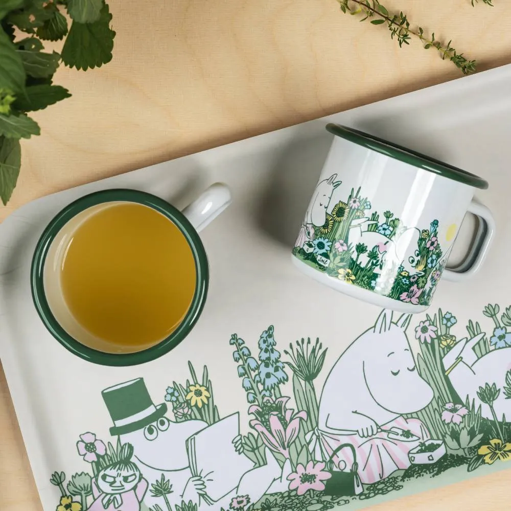 Moomintroll Garden mug émaillé blanc 37 cl