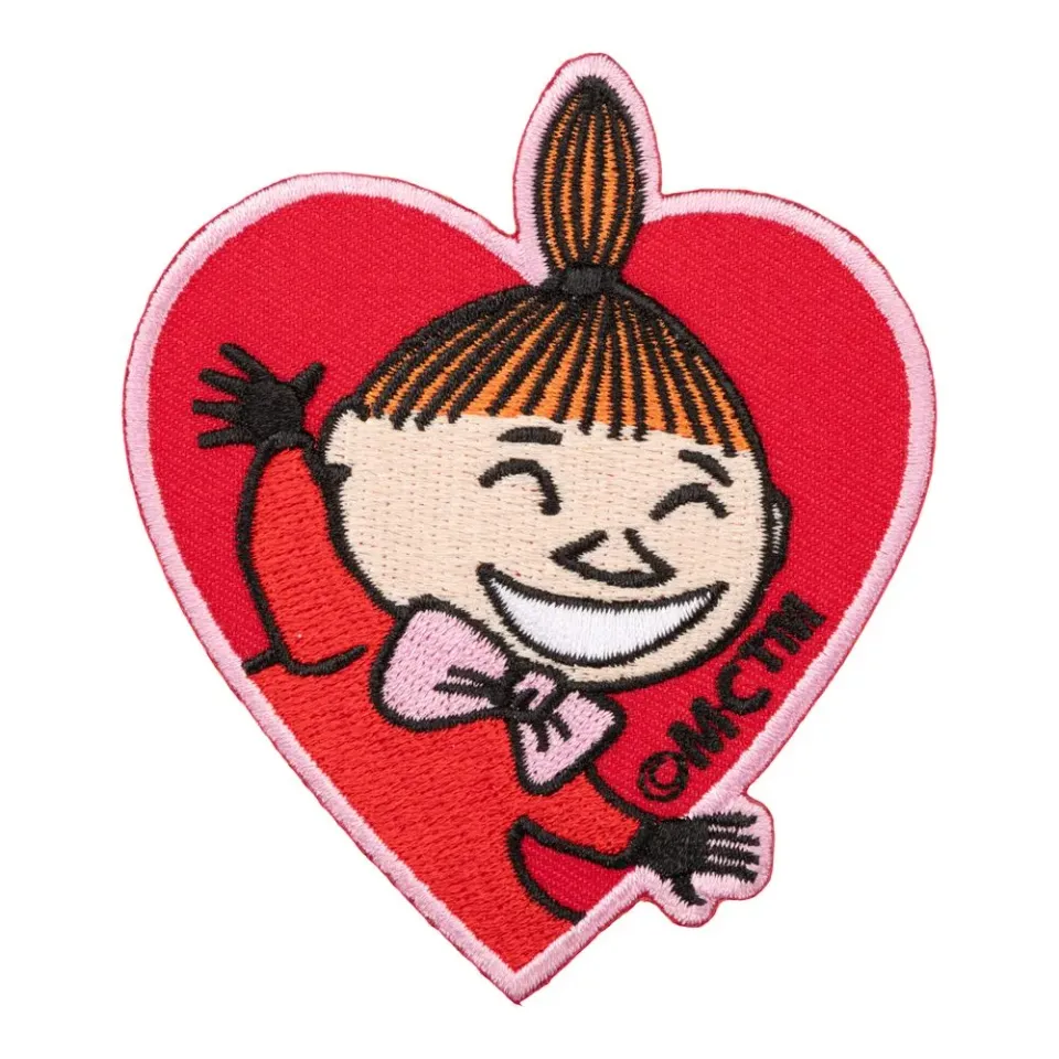 Moomintroll Little My patch thermocollant cœur rouge 72x85 mm