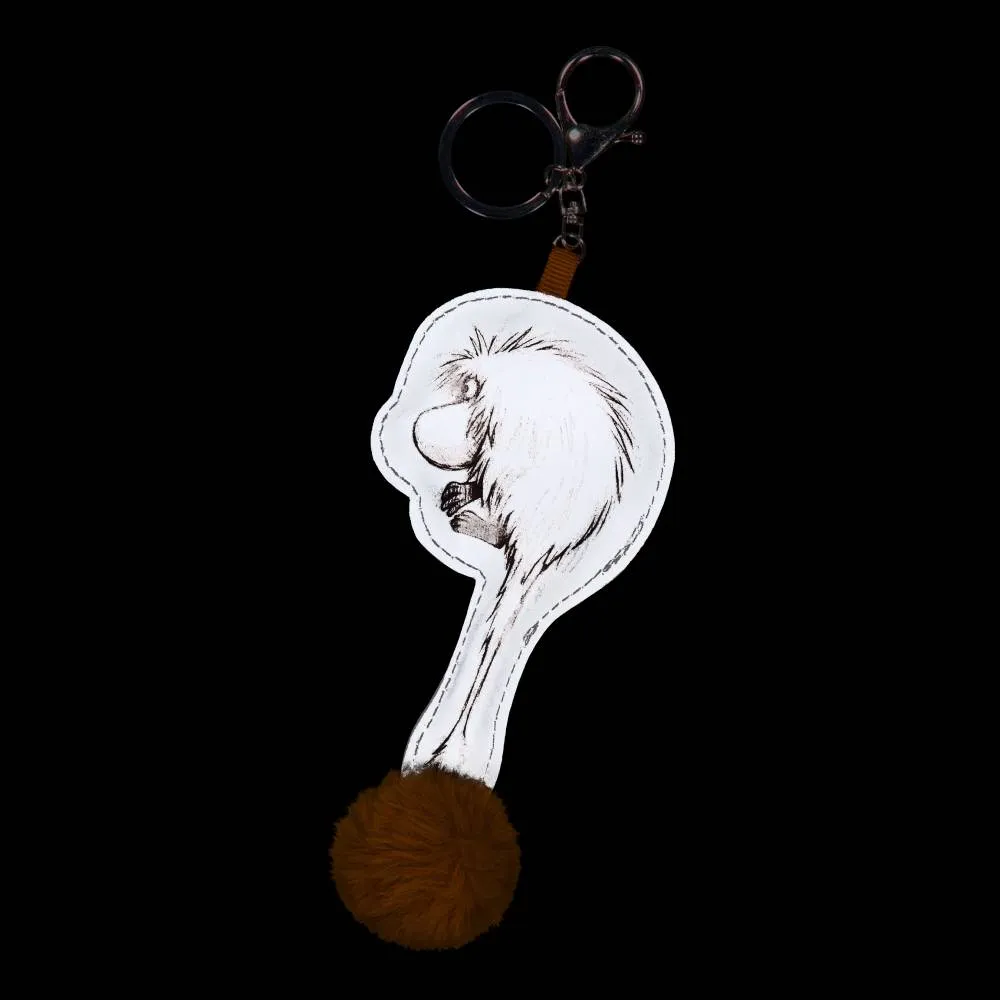 Moomintroll Ancetre porte-cles reflechissant marron pompon