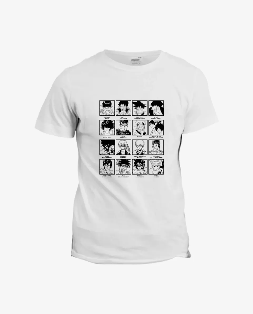 Pixgoodies Manga Héros t-shirt coton Goku Luffy