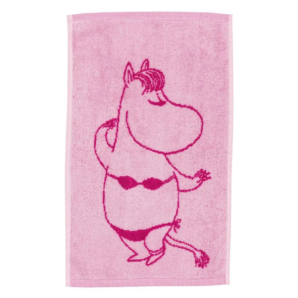 Moomintroll Snorkmaiden serviette rose coton bio