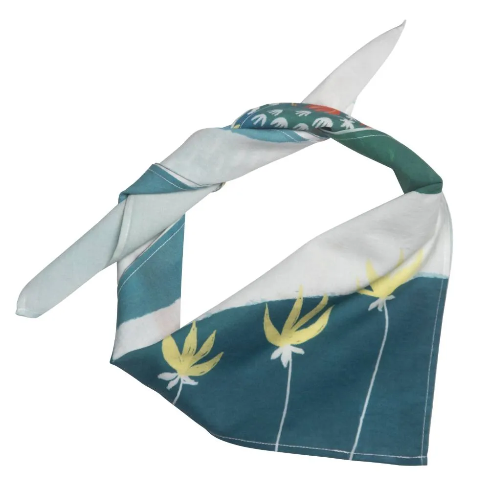 Moomintroll Imagine foulard coton vert 66,5 cm