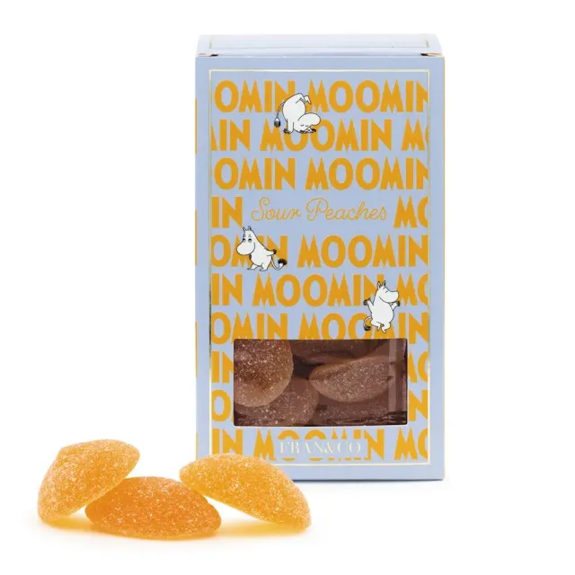 Moomintroll Sour Peaches Bonbons 190 g pêche