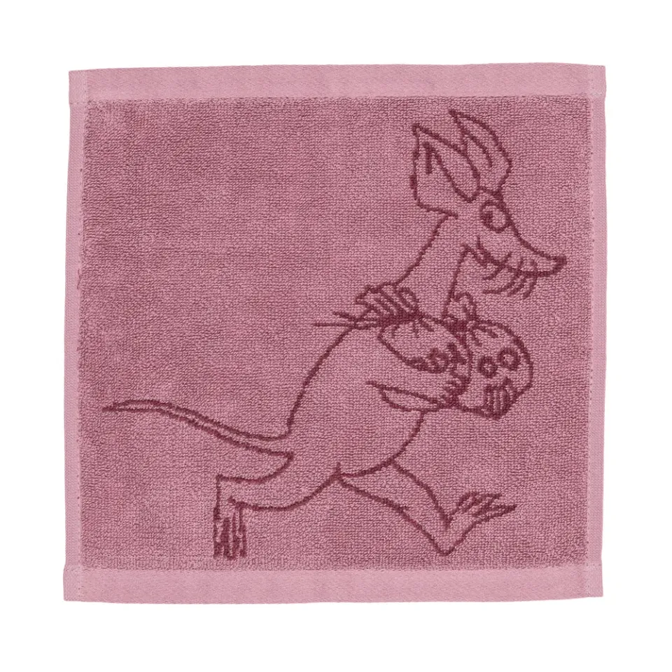 Moomintroll Sniff serviette main mauve coton bio
