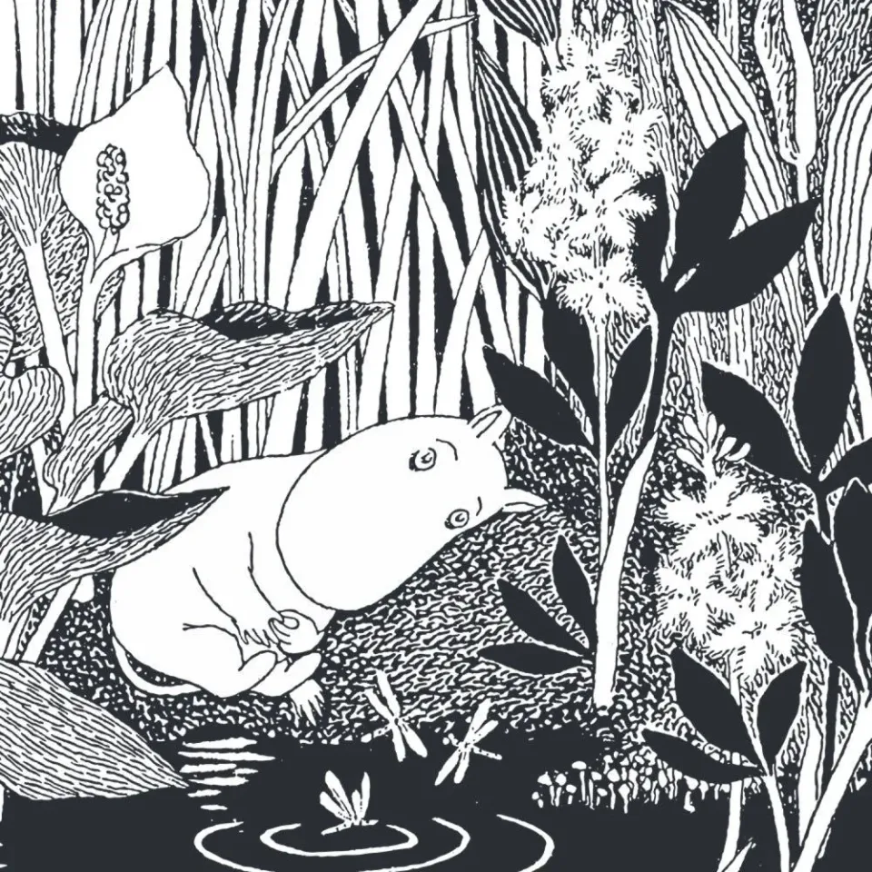 Moomintroll Sleeping carte de vœux 16x16 cm