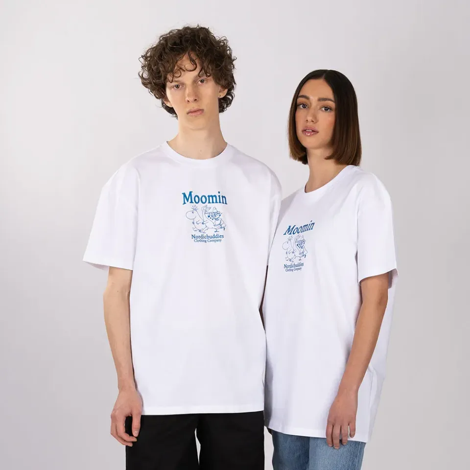 Moomintroll & Friends t-shirt blanc coton
