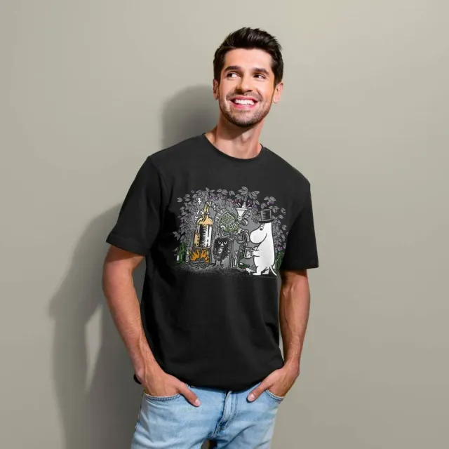 Moomintroll Dynamite Moominpappa T-shirt noir coton