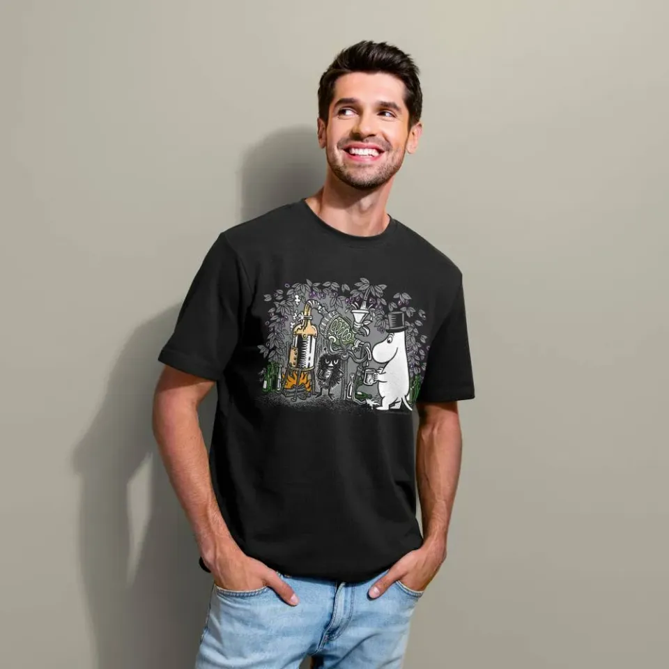 Moomintroll Dynamite Moominpappa T-shirt noir coton