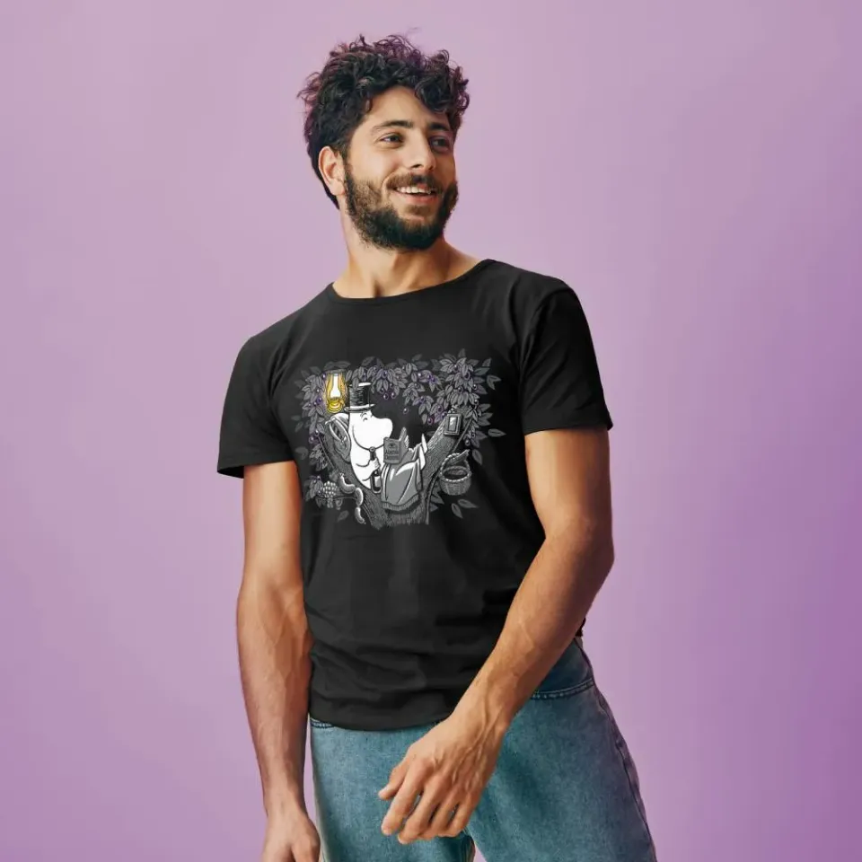 Moomintroll Relax t-shirt Moominpappa noir coton