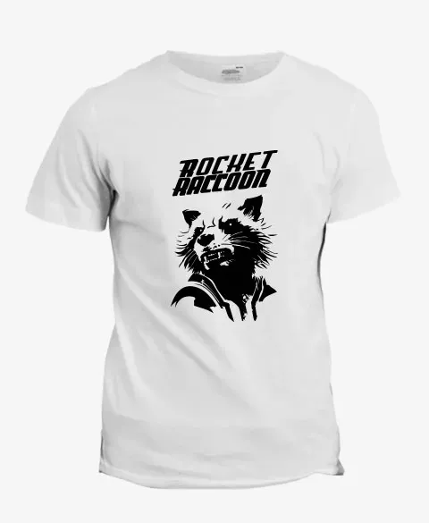 Pixgoodies Rocket Raccoon Gardiens de la Galaxie t-shirt coton