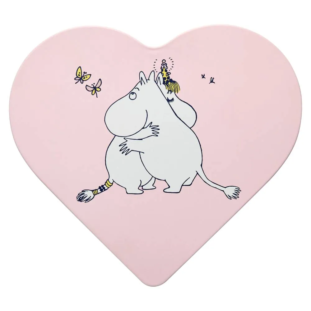 Moomintroll Hug boîte cœur rose métal
