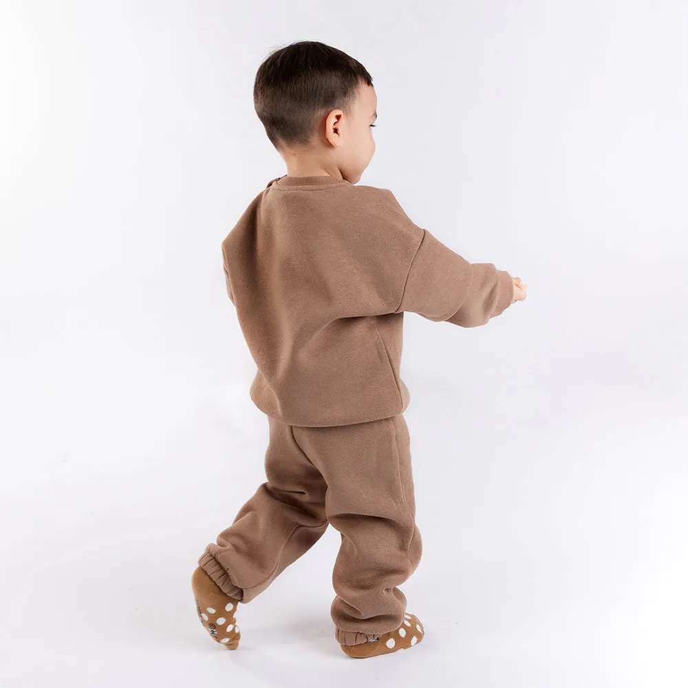 Moomintroll Fluffy chaussettes enfant marron peluche