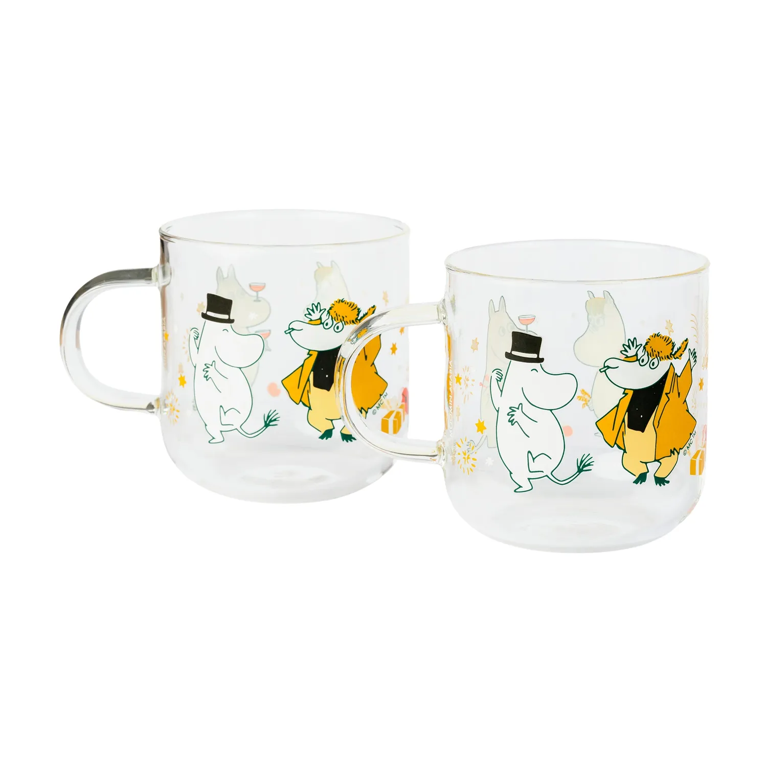 Moomintroll Gift of Love mugs en verre 30 cl lot de 2