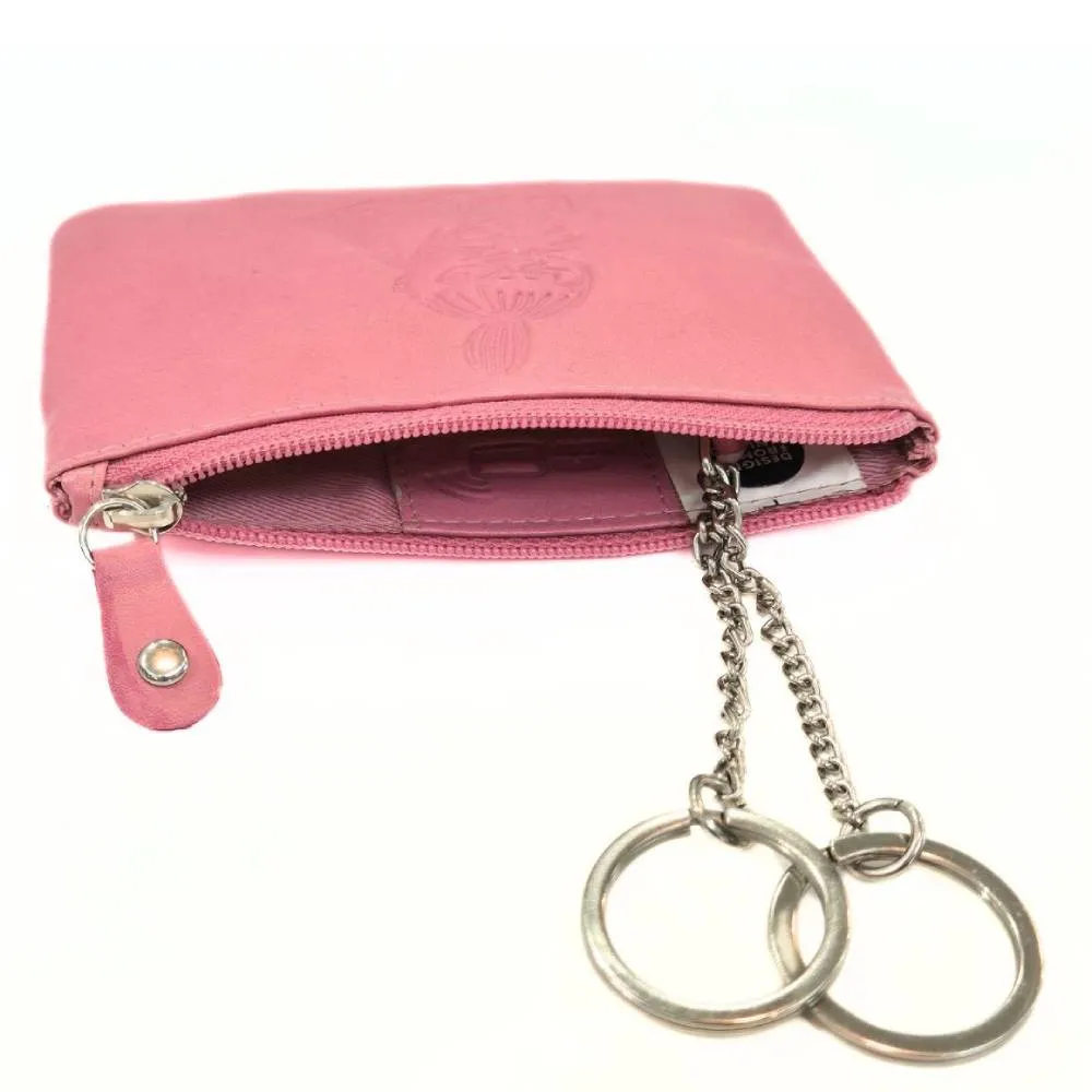 Little My porte-monnaie cuir fuchsia 12x9 cm