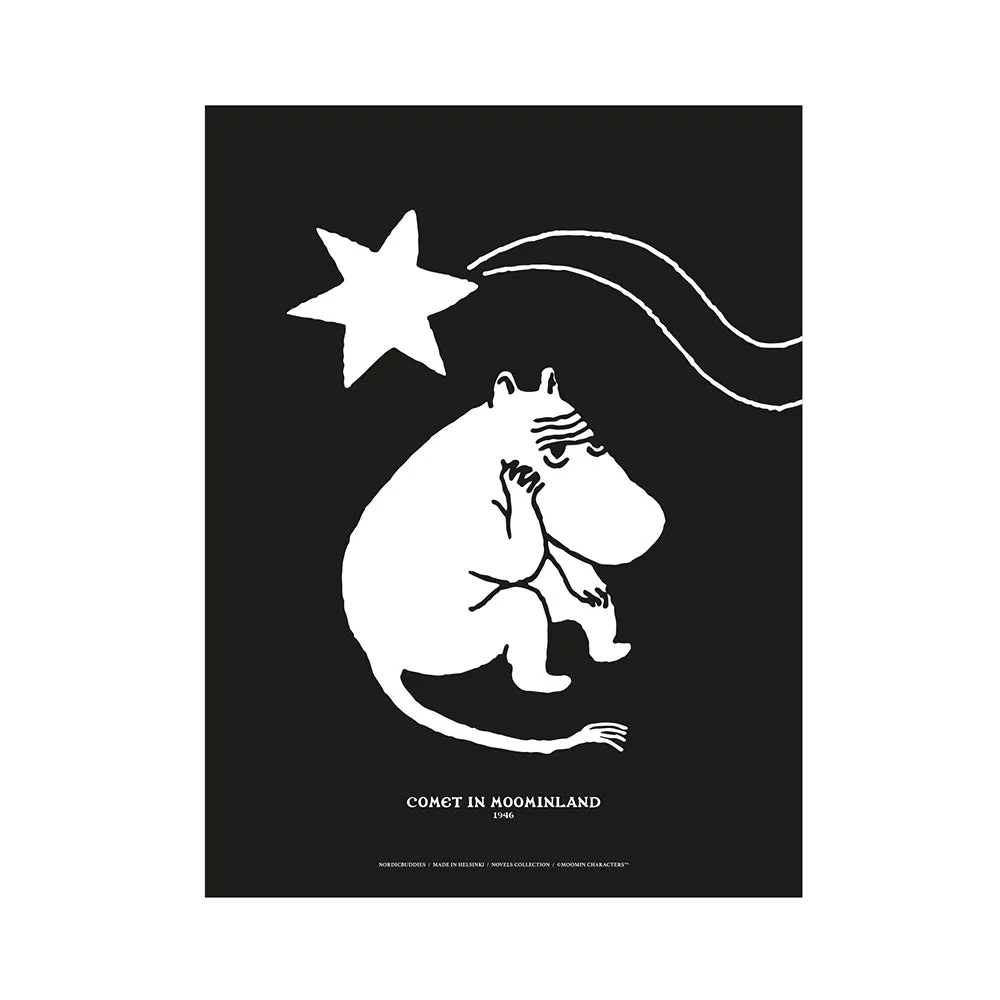 Moomin Comet Moomintroll Poster Black poster noir