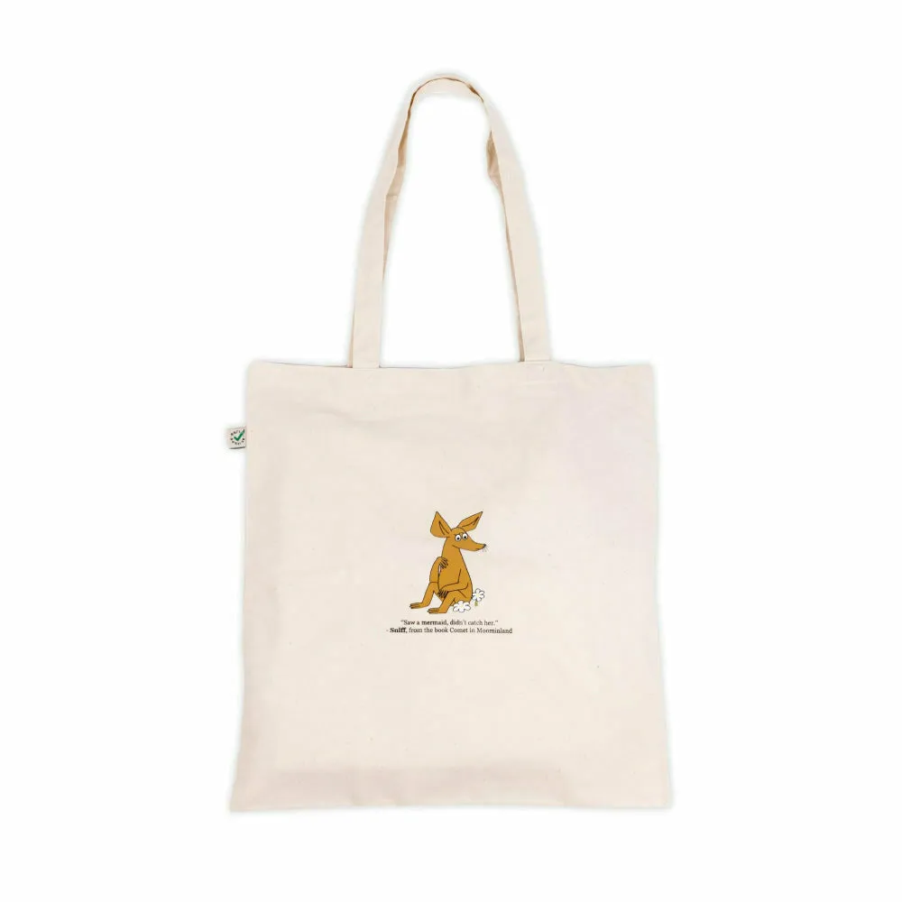 Moomintroll Sniff tote bag beige coton bio