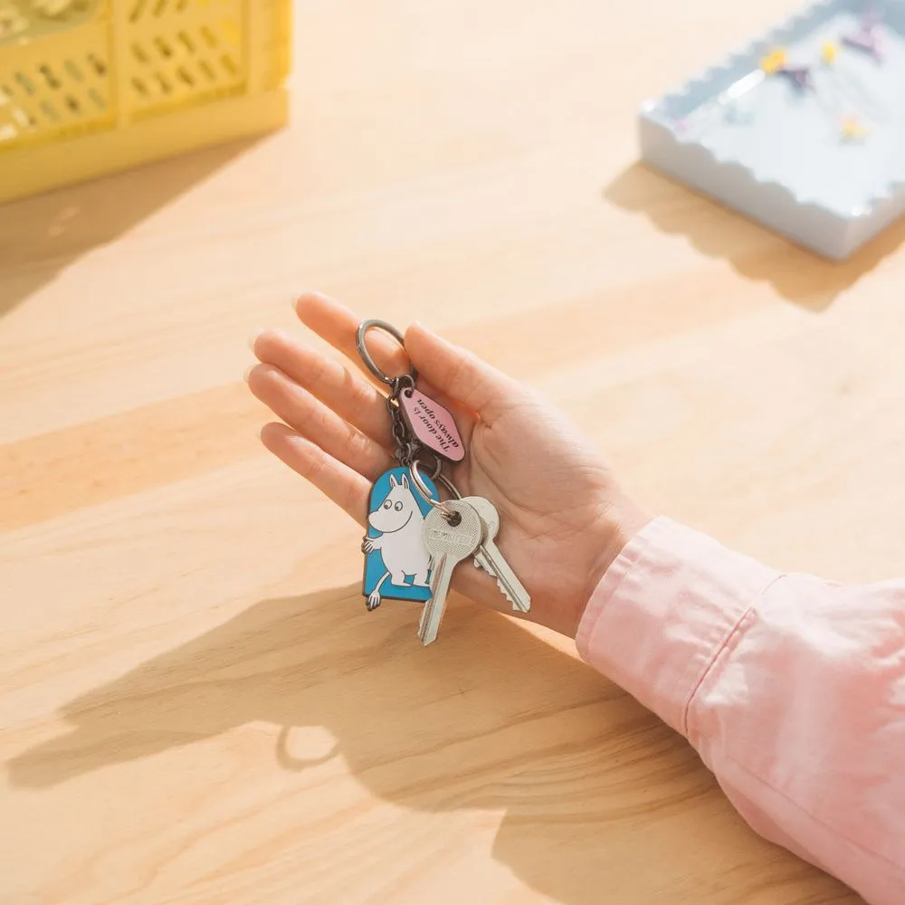 Moomintroll porte-clés bleu The door is always open 7 cm