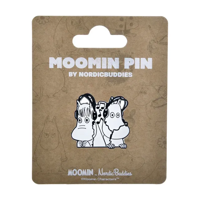 Moomintroll Club Life pin's métal blanc 4x3 cm