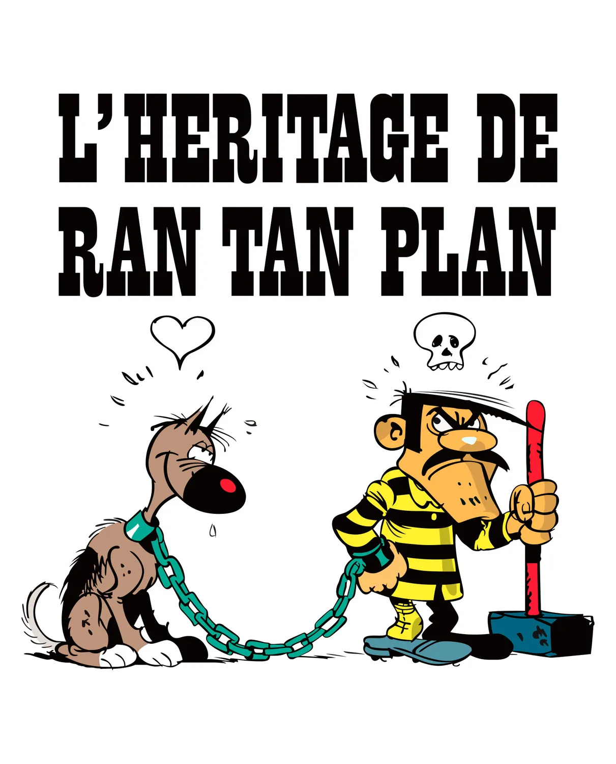 Pixgoodies Rantanplan Dalton Lucky Luke t-shirt coton