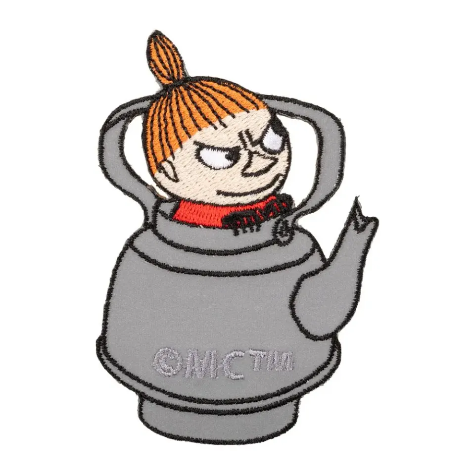 Moomintroll Little My écusson thermocollant gris 59x85 mm