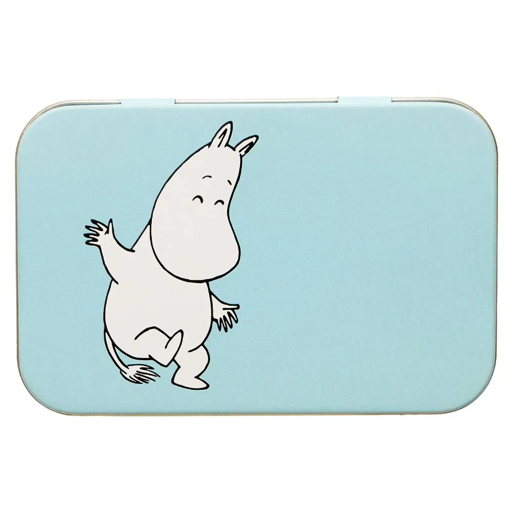 Moomintroll Retro boîte métal bleue 10 cm Muurla