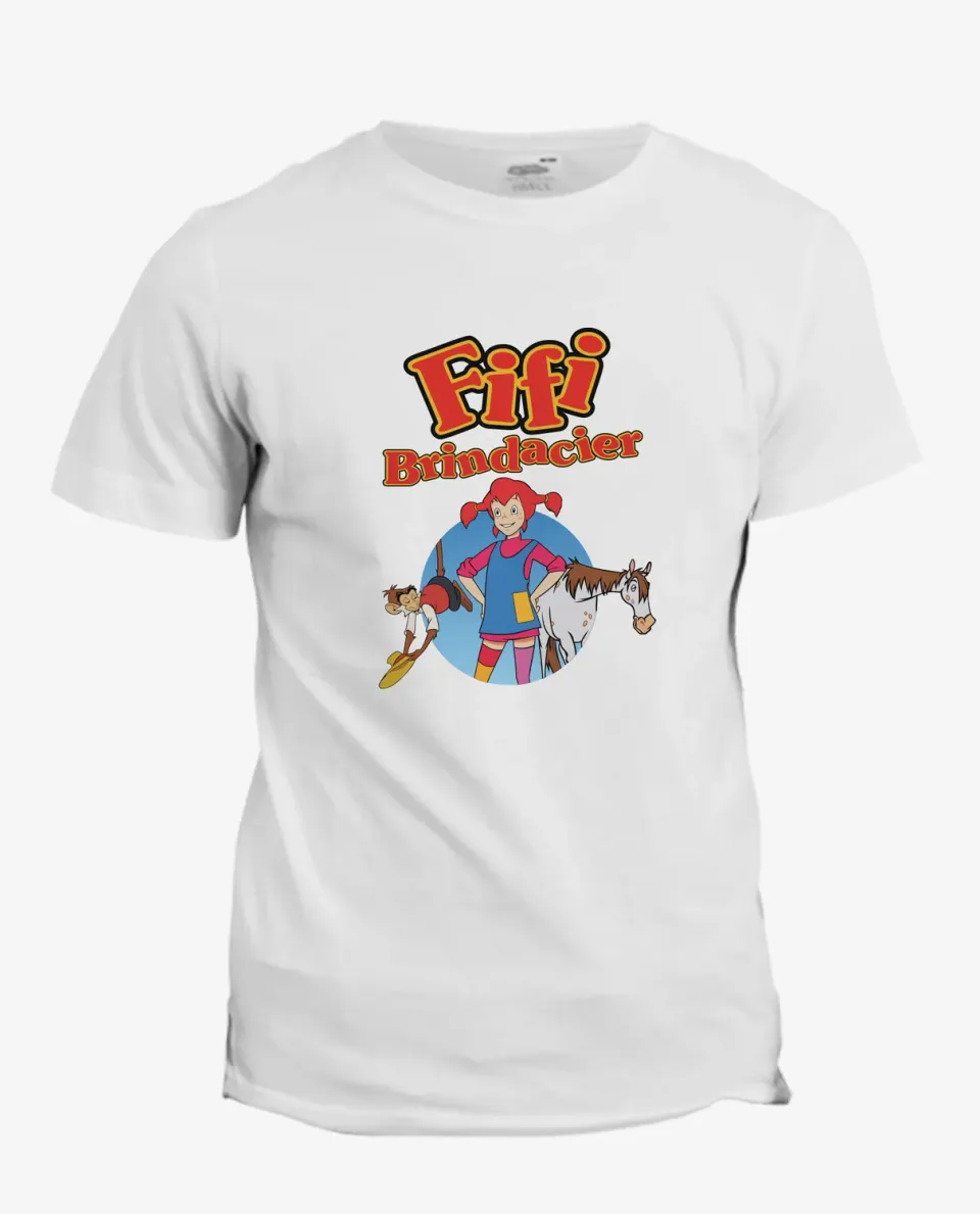 Pixgoodies Fifi Brindacier Plus Forte du Monde T-shirt