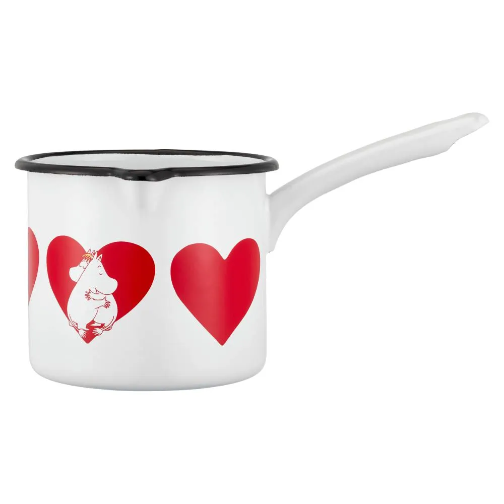 Moomintroll Heart casserole émaillée blanche 1,3 L