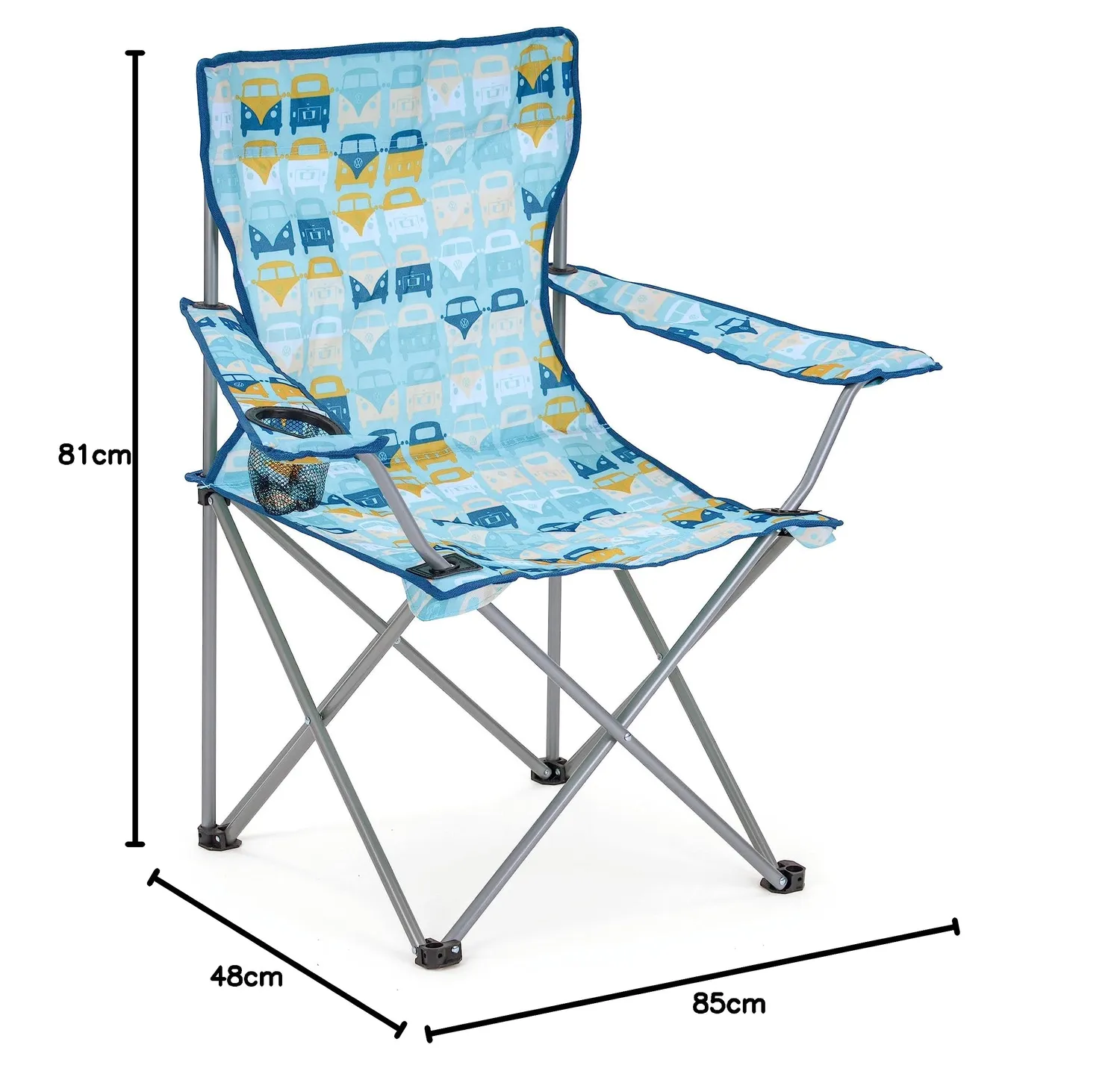 Brisa VW T1 Combi chaise camping pliable bleue