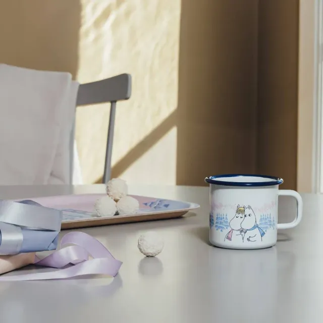 Moomintroll Frosty Day Mug émaillé blanc 37 cl