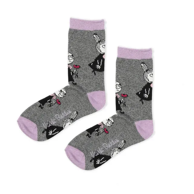 Moomintroll Little My's Flower chaussettes grises 36-42 coton
