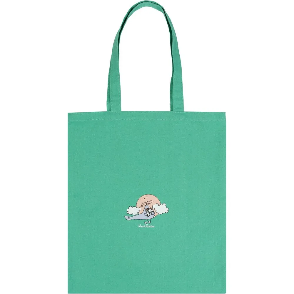 Moomintroll Moominhouse Tote Bag Vert coton