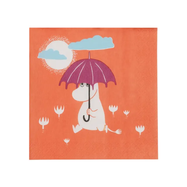 Moomintroll Under The Umbrella Moomin Under The Umbrella serviette papier rouge 33 cm