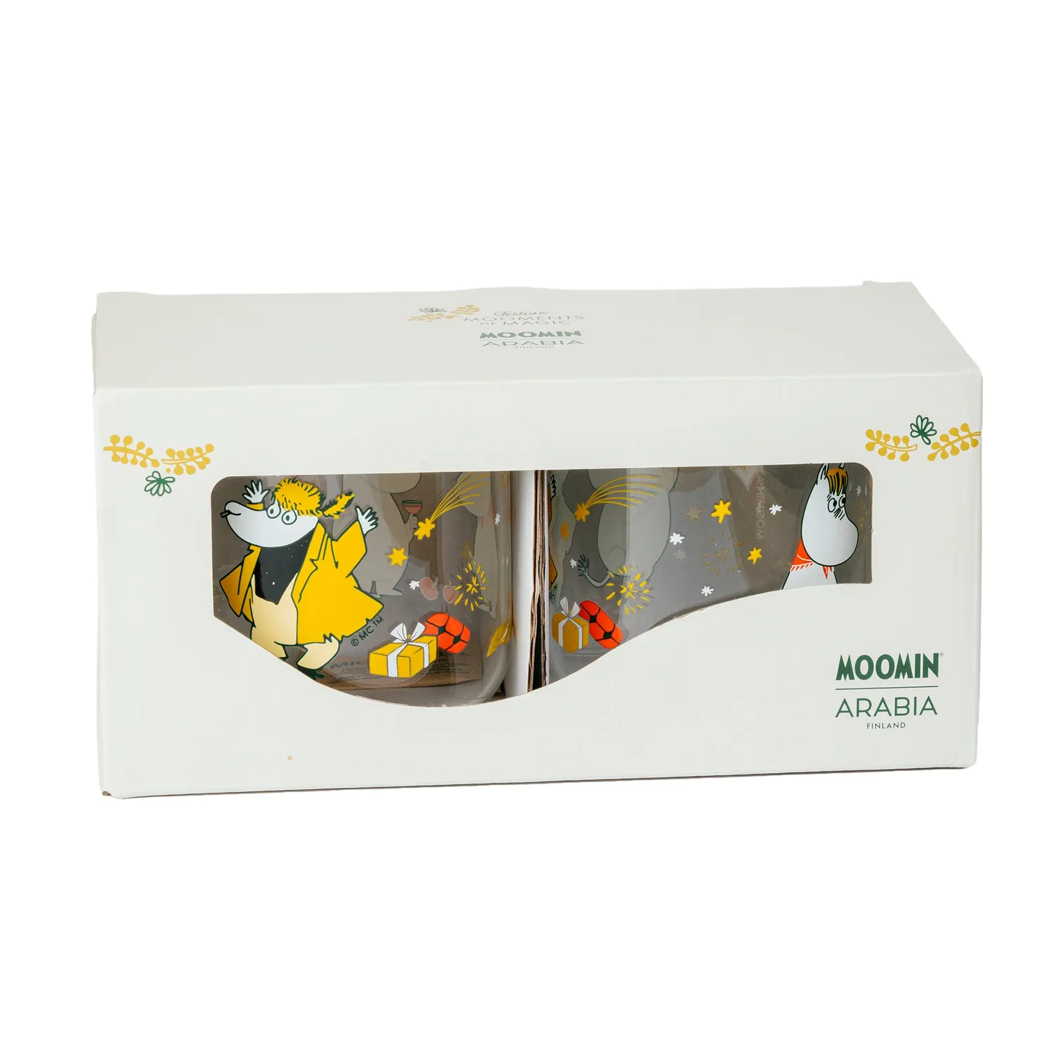 Moomintroll Gift of Love mugs en verre 30 cl lot de 2