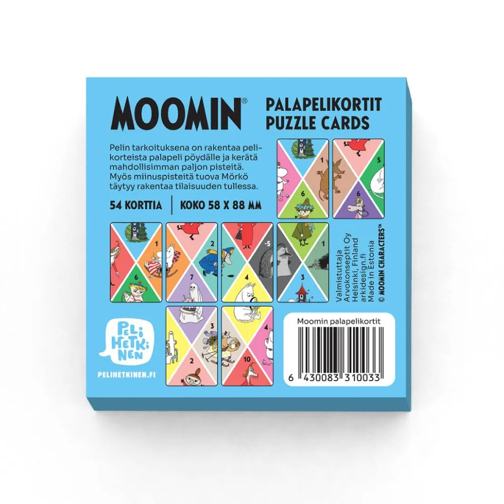 Moomintroll Puzzle Playing Cards jeu de cartes 55 cartes mosaïque